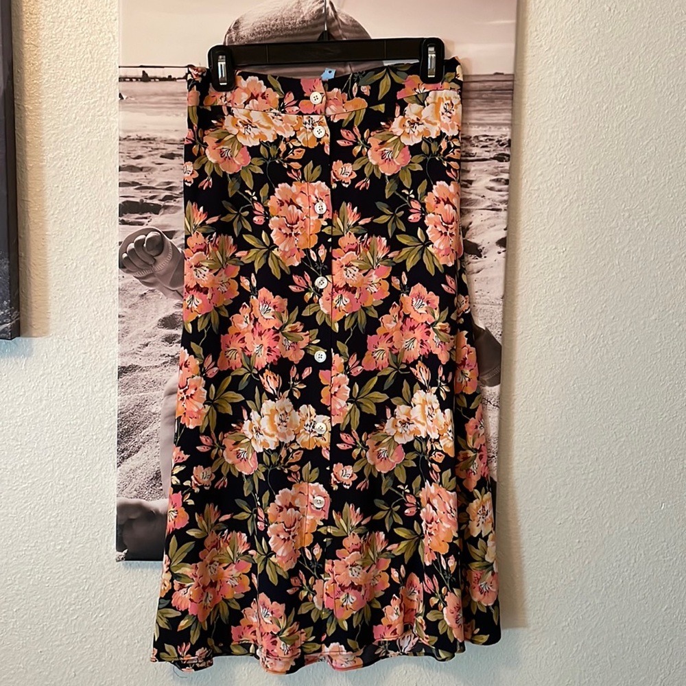 Floral button up skirt from Loft